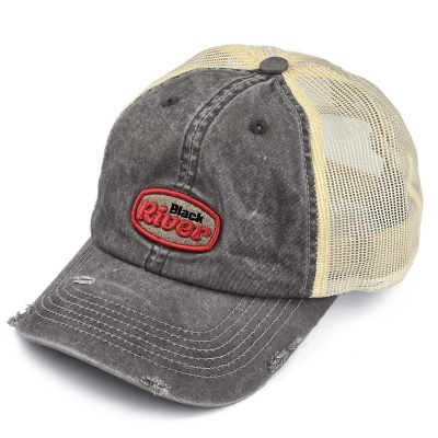 Keps - Black River Portland Washed Trucker (svart/creme)
