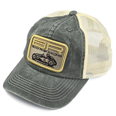 Keps - Black River Racer Washed Trucker (mörkgrön/creme)