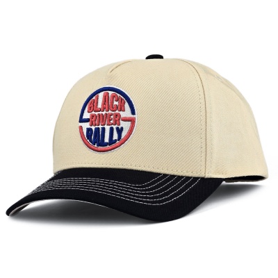 Keps - Black River Rally Cotton Snapback (creme/svart)