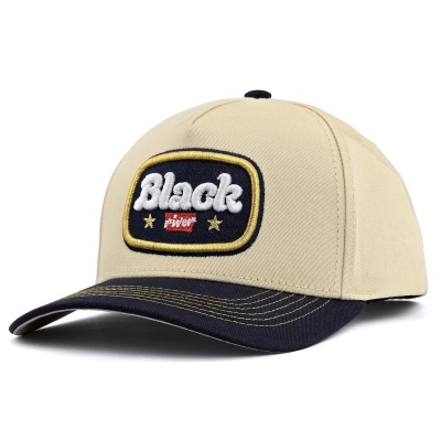 Keps - Black River Reno Cotton Snapback (creme/navy)