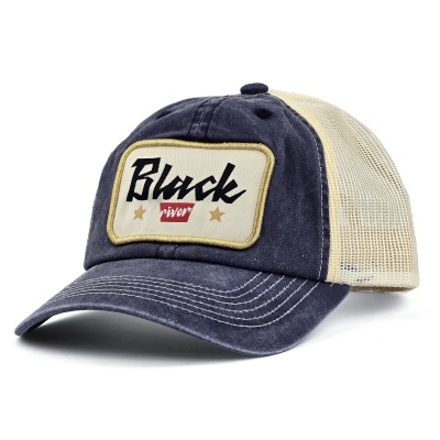 Keps - Black River Toledo Washed Trucker (navy/creme)