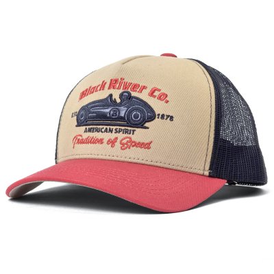 Keps - Black River Tradition Of Speed Trucker (beige/navy/röd)