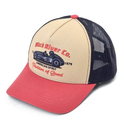Keps - Black River Tradition Of Speed Trucker (beige/navy/röd)