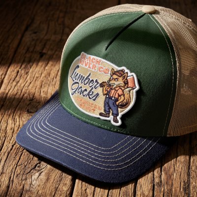 Keps - Black River Fox Trucker (grön/beige/blå)