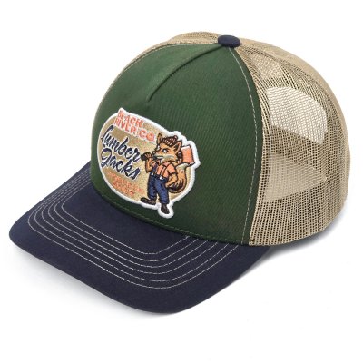 Keps - Black River Fox Trucker (grön/beige/blå)