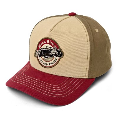 Keps - Black River Rebel Trucker (beige/grön/röd)