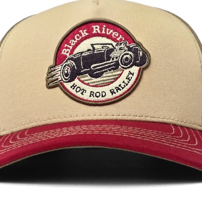 Keps - Black River Rebel Trucker (beige/grön/röd)