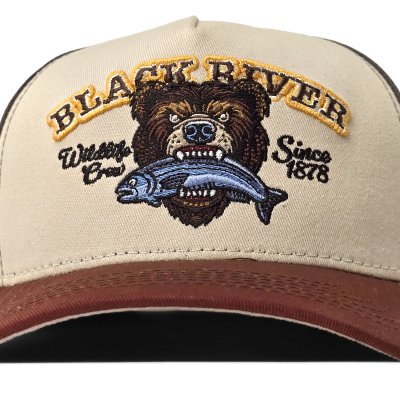 Keps - Black River Wildlife Crew Trucker (beige/grön/brun)