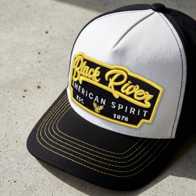 Keps - Black River Black Yellow Trucker (svart/vit/gul)
