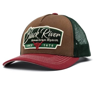 Keps - Black River Outlaw Trucker (brun/grön/röd)