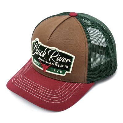 Keps - Black River Outlaw Trucker (brun/grön/röd)