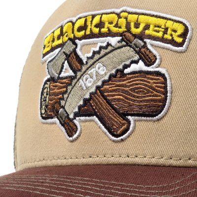 Keps - Black River Woodworker Trucker (beige/grön/brun)