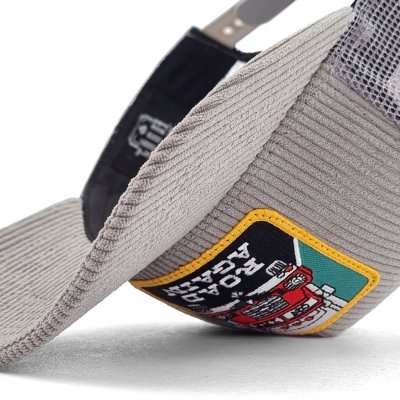 Keps - Gårda Corduroy Trucker Road Again (grå)