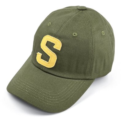 Keps - Gårda Letter Cap 'S' (mossgrön/gul)