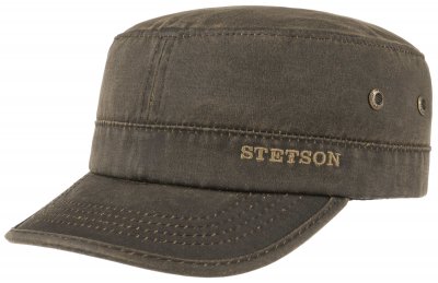 Gubbkeps / Flat cap - Stetson Army Cap (brun)