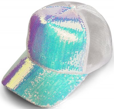 Keps - Gårda Sequin Trucker (vit)