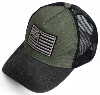 Keps - Gårda Flag Denim Trucker Cap (grön/svart)