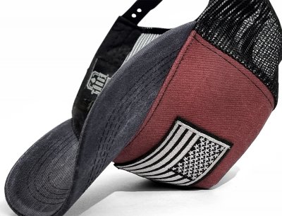 Keps - Gårda Flag Denim Trucker Cap (röd/blå)