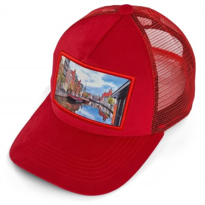 Keps - Gårda Velvet Trucker Amsterdam (röd)