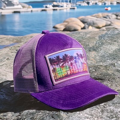 Keps - Gårda Velvet Trucker Miami Beach (lila)