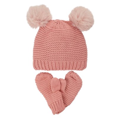 Mössa och Vantar Barn - Gårda Målilla Knitted Set (rosa)