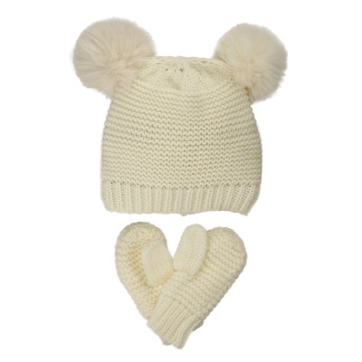 Mössa och Vantar Barn - Gårda Målilla Knitted Set (vit)
