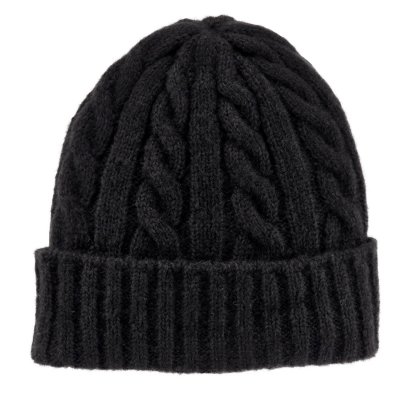 Mössor - Gårda Bad Gastein Cable Knit Wool Mix Beanie (svart)