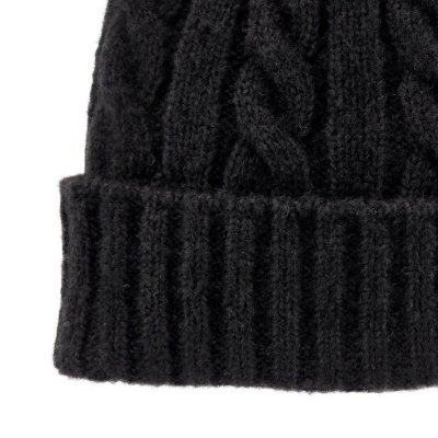 Mössor - Gårda Bad Gastein Cable Knit Wool Mix Beanie (svart)