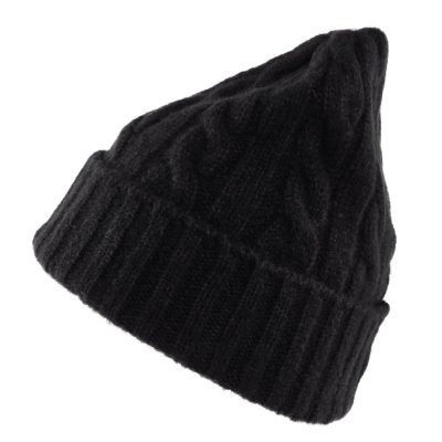 Mössor - Gårda Bad Gastein Cable Knit Wool Mix Beanie (svart)