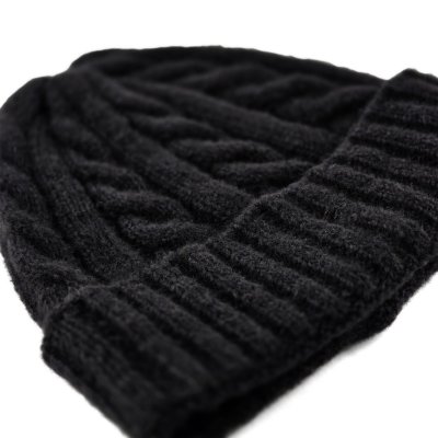 Mössor - Gårda Bad Gastein Cable Knit Wool Mix Beanie (svart)