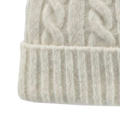 Mössor - Gårda Bad Gastein Cable Knit Wool Mix Beanie (vit)