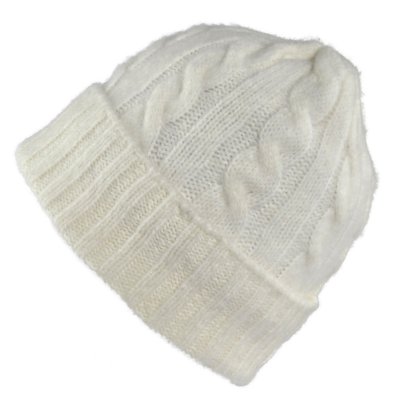 Mössor - Gårda Bad Gastein Cable Knit Wool Mix Beanie (vit)