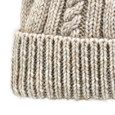 Mössor - Gårda Bormio Cable Knit Wool Mix Beanie (beige)