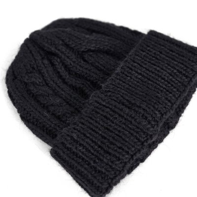 Mössor - Gårda Bormio Cable Knit Wool Mix Beanie (svart)