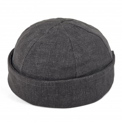 Mössor - Gårda Cavo Linen Docker Beanie (Mörkgrå)