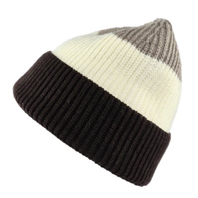 Mössor - Gårda Courchevel Merino Wool Beanie (beige/offwhite/brun)