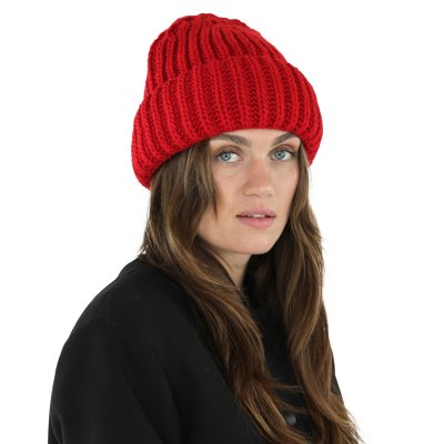 Mössor - Gårda Ebene Wool Mix Beanie (röd)