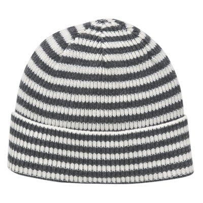 Mössor - Gårda Saint-Gervais Striped Wool Mix Beanie (mörkgrå/vit)