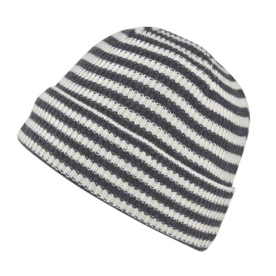 Mössor - Gårda Saint-Gervais Striped Wool Mix Beanie (mörkgrå/vit)