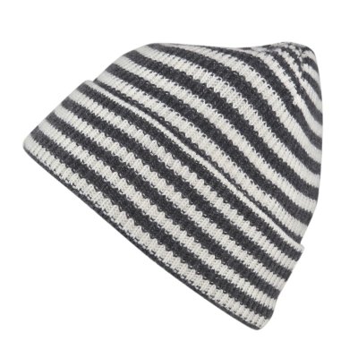 Mössor - Gårda Saint-Gervais Striped Wool Mix Beanie (mörkgrå/vit)
