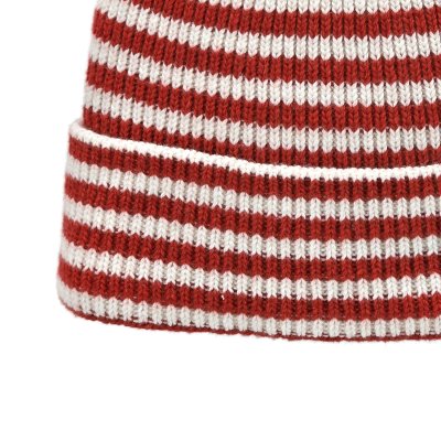 Mössor - Gårda Saint-Gervais Striped Wool Mix Beanie (röd/vit)