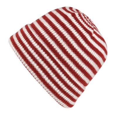 Mössor - Gårda Saint-Gervais Striped Wool Mix Beanie (röd/vit)