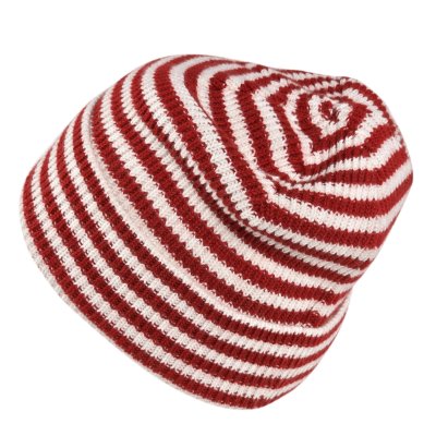 Mössor - Gårda Saint-Gervais Striped Wool Mix Beanie (röd/vit)