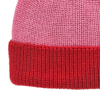 Mössor - Gårda St. Moritz Merino Wool Beanie (röd/rosa)