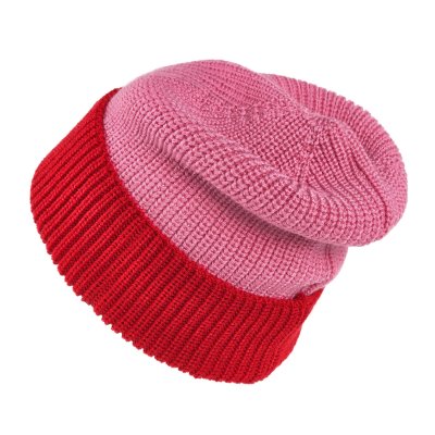 Mössor - Gårda St. Moritz Merino Wool Beanie (röd/rosa)