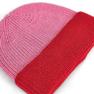 Mössor - Gårda St. Moritz Merino Wool Beanie (röd/rosa)