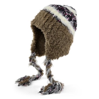 Mössor - Gårda Quellon Knit Earflap Beanie (brun/multi)