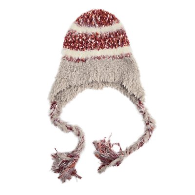 Mössor - Gårda Quellon Knit Earflap Beanie (vit/röd)