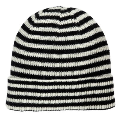 Mössor - Gårda Saint-Gervais Striped Wool Mix Beanie (svart/vit)