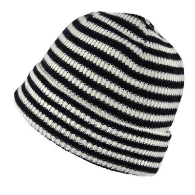 Mössor - Gårda Saint-Gervais Striped Wool Mix Beanie (svart/vit)